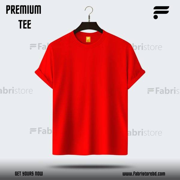 Men's Solid Premium T-Shirt Red